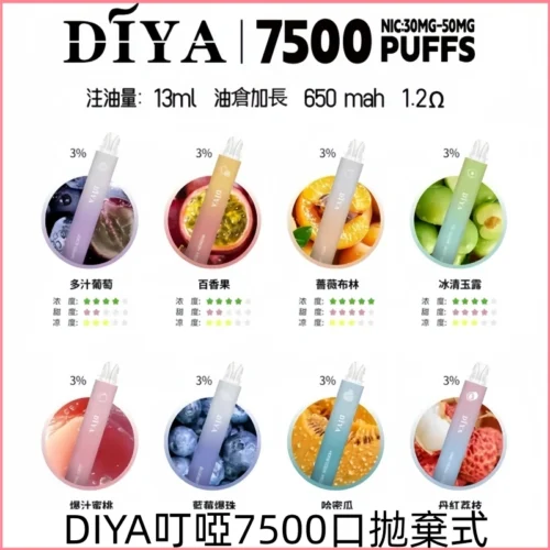 DIYA一次性電子煙-2 DIYA叮啞抛棄式7500口