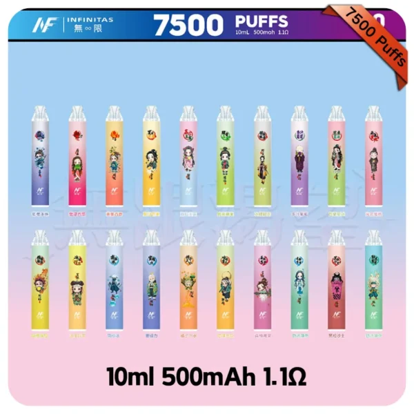 INF一次性電子煙 INF無限鬼滅之刃聯名版抛棄式7500口